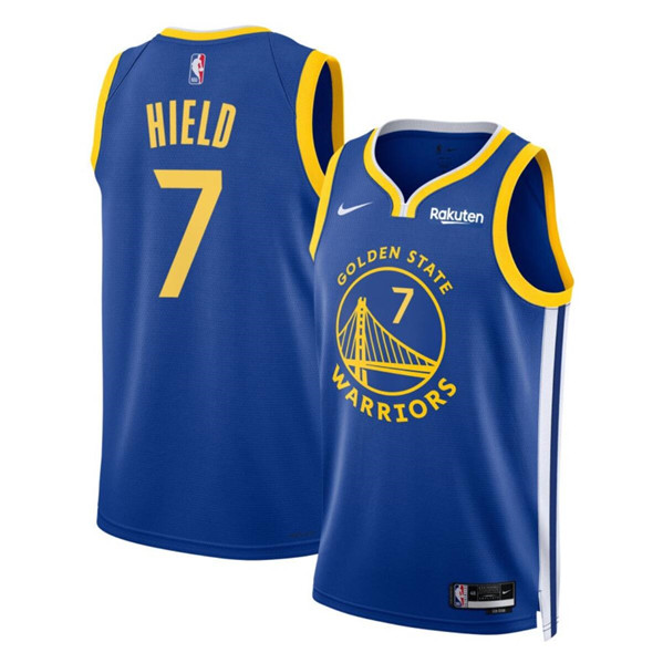Men's Golden State Warriors #7 Buddy Hield Blue Icon Edition Stitched Basketball Jersey Men's Golden State Warriors #7 Buddy Hield Blue Icon Edition Stitched Basketball Jersey